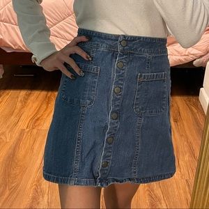 Vintage high waisted mini denim skirt💙
